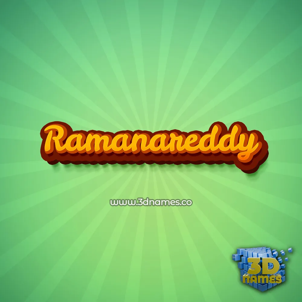 ramanareddy in Green Rays style - 3D name wallpaper