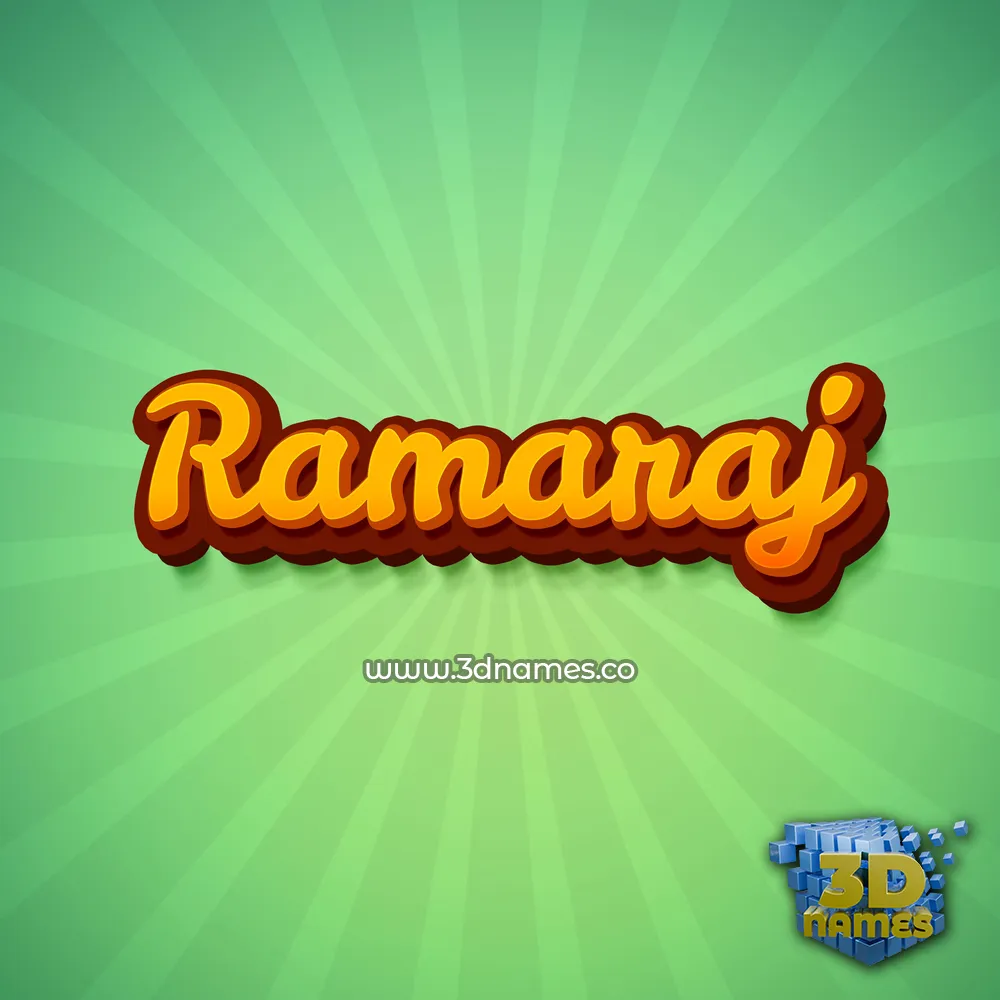 ramaraj in Green Rays style - 3D name wallpaper