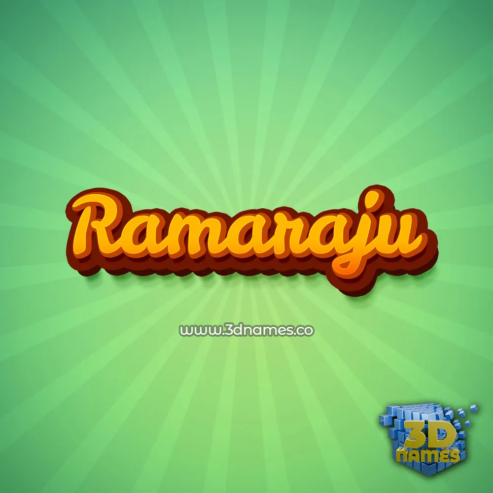 ramaraju in Green Rays style - 3D name wallpaper