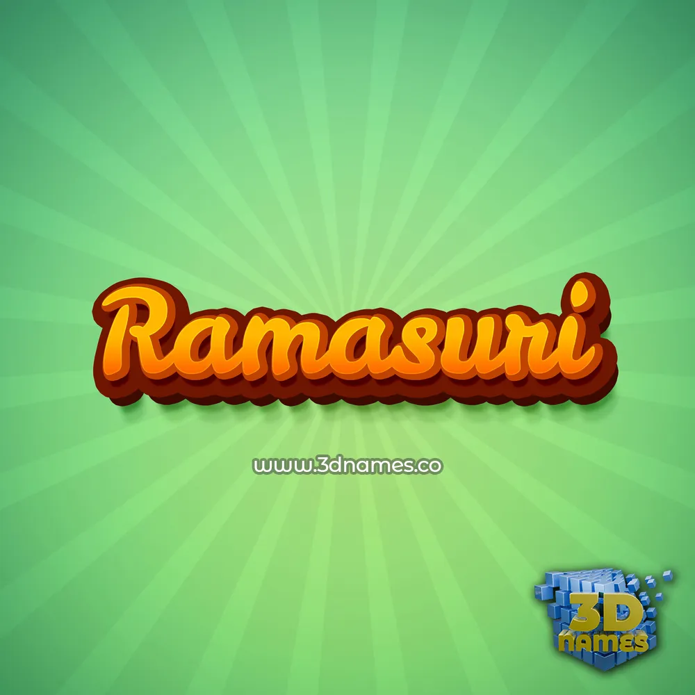 ramasuri in Green Rays style - 3D name wallpaper