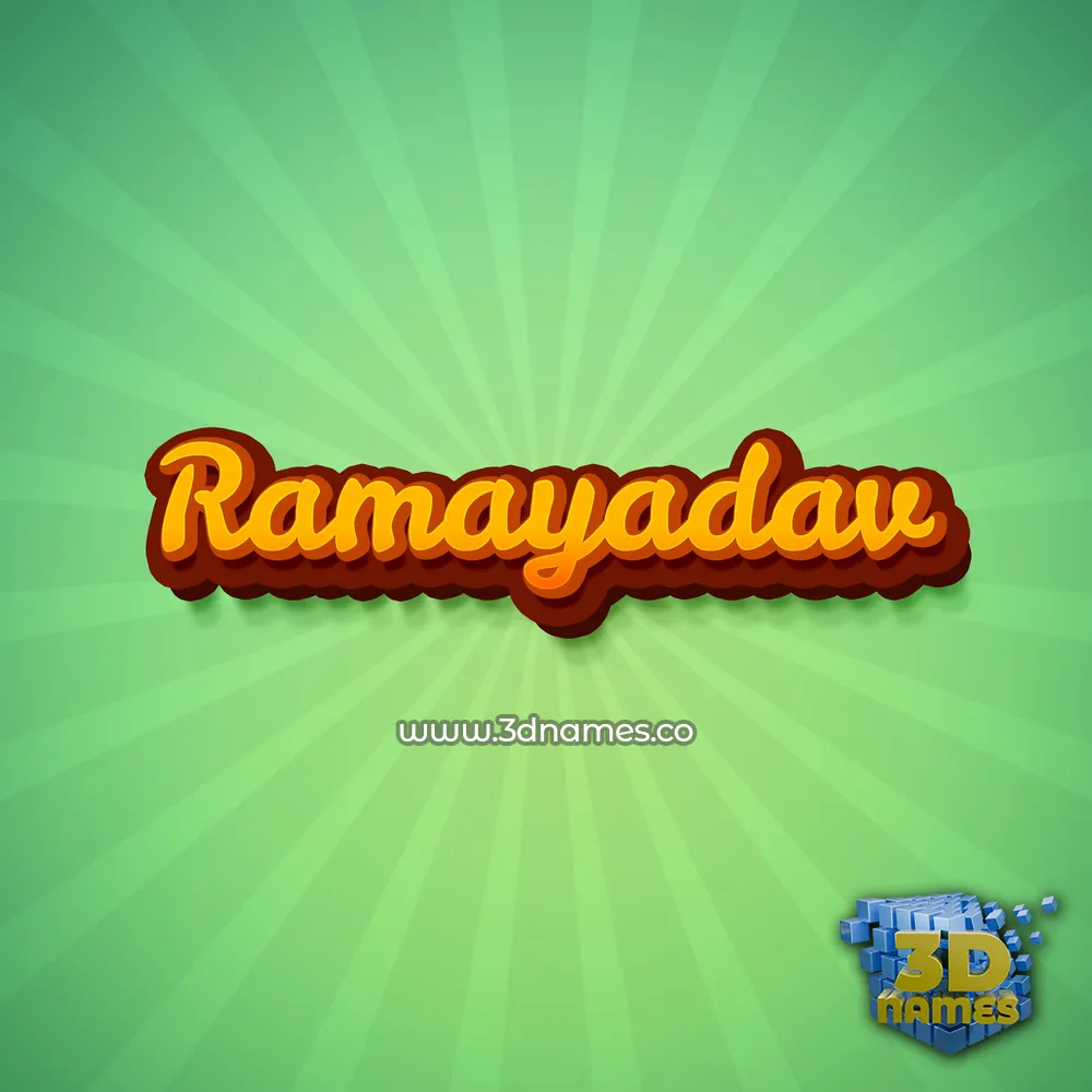ramayadav in Green Rays style - 3D name wallpaper