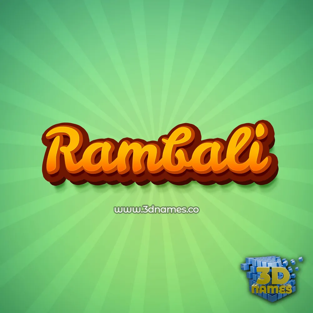 rambali in Green Rays style - 3D name wallpaper