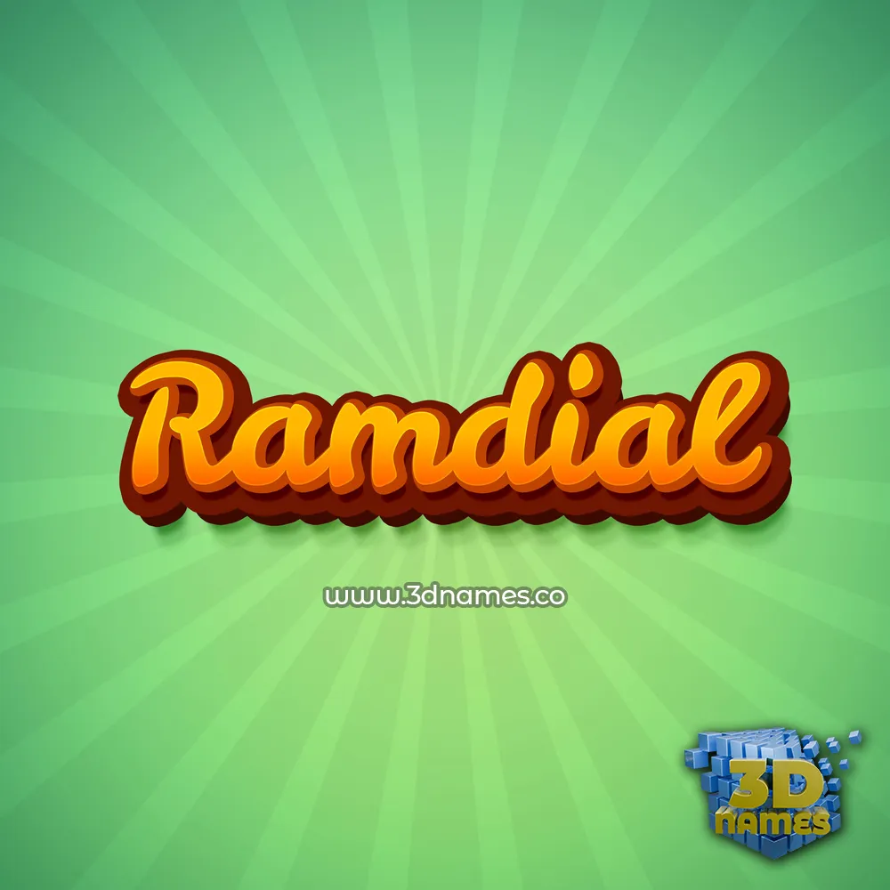 ramdial in Green Rays style - 3D name wallpaper