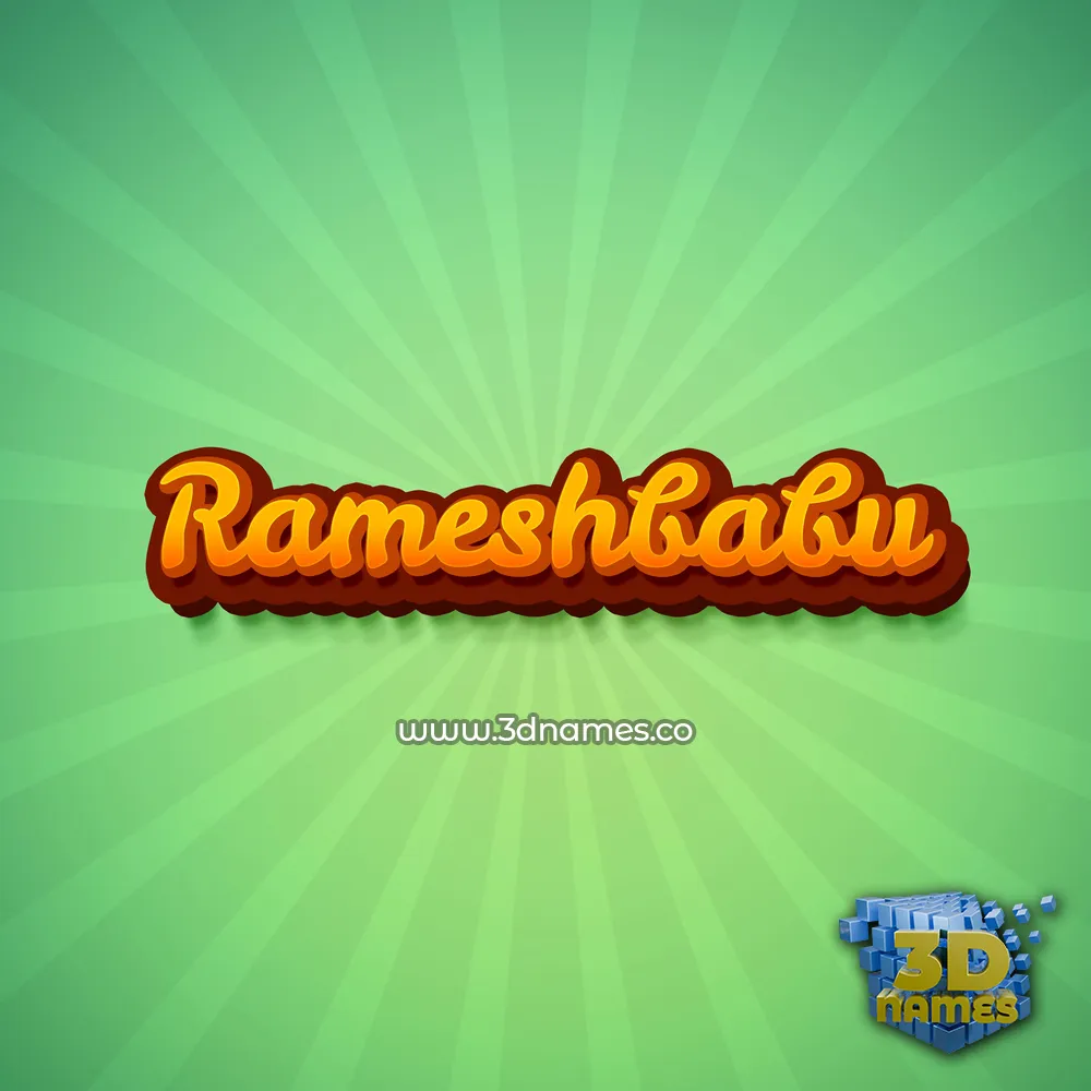 rameshbabu in Green Rays style - 3D name wallpaper