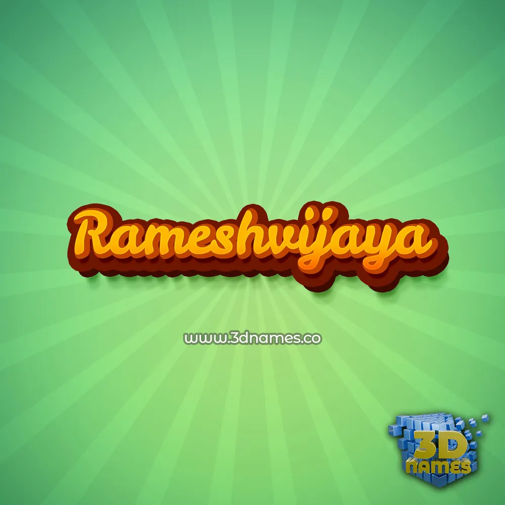 rameshvijaya in Green Rays style - 3D name wallpaper