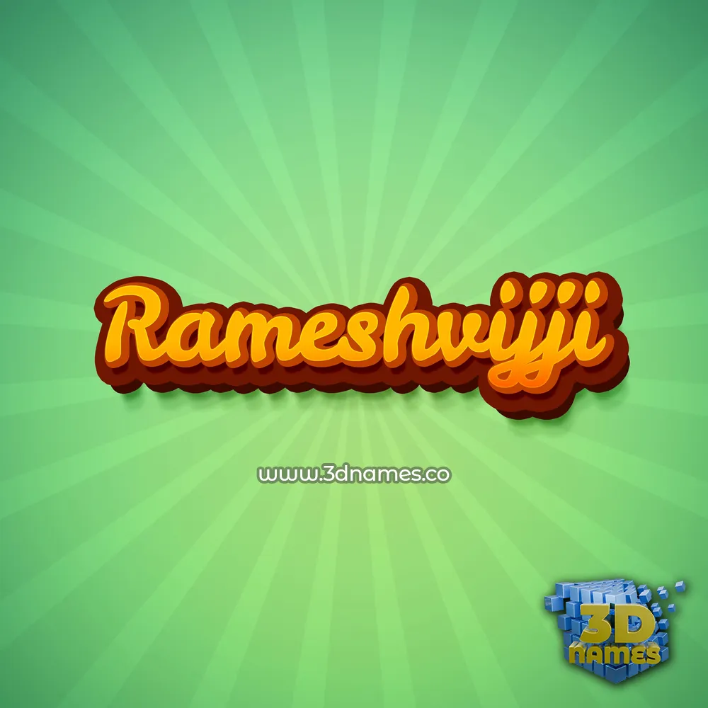 rameshvijji in Green Rays style - 3D name wallpaper