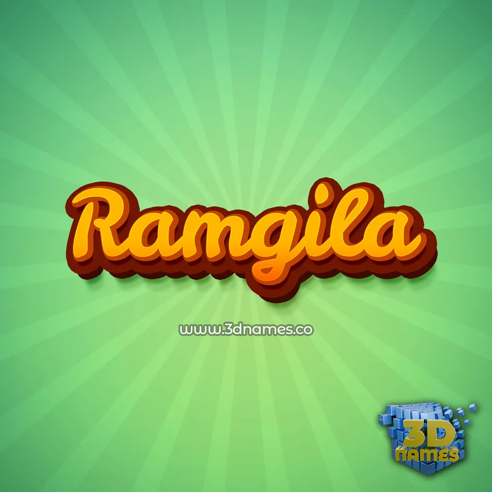 ramgila in Green Rays style - 3D name wallpaper