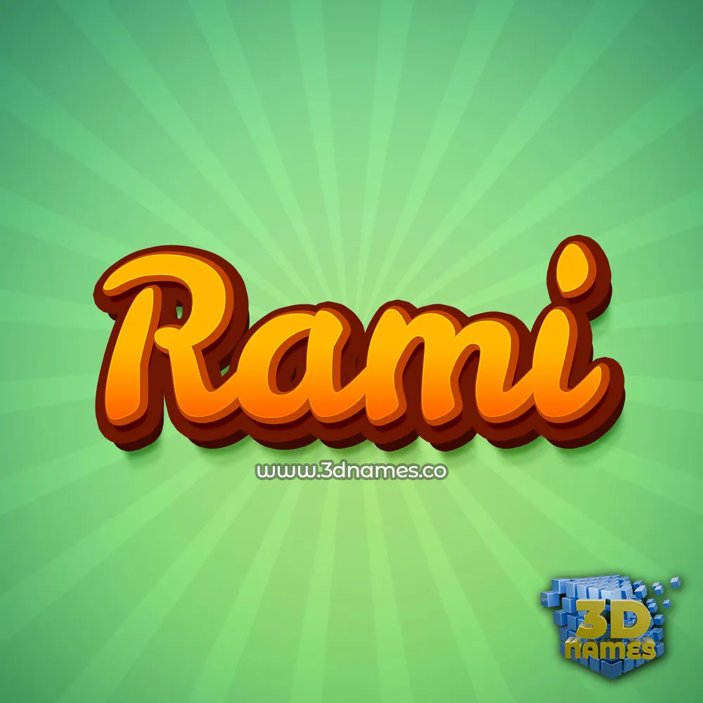 rami in Green Rays style - 3D name wallpaper