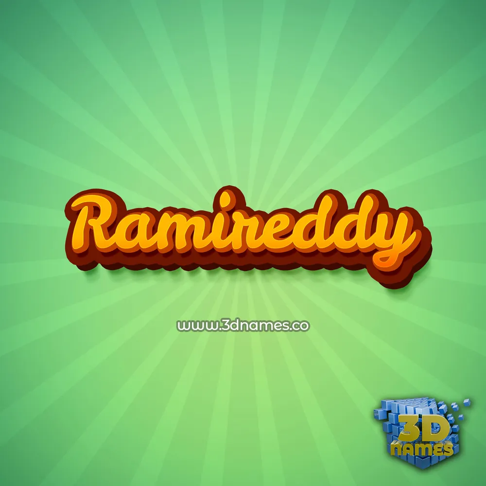 ramireddy in Green Rays style - 3D name wallpaper