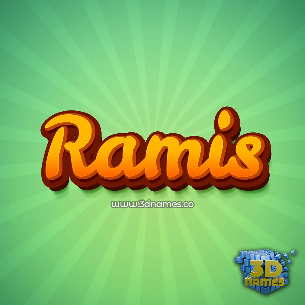 ramis in Green Rays style - 3D name wallpaper