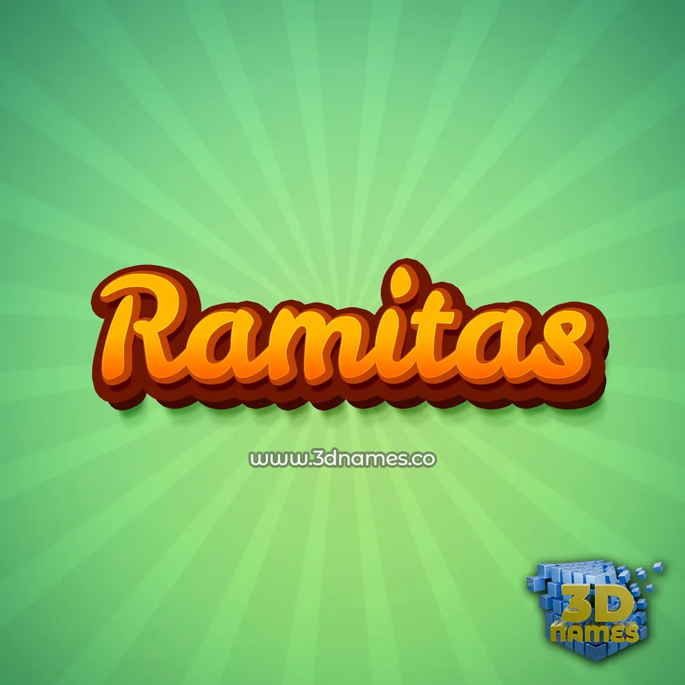 ramitas in Green Rays style - 3D name wallpaper