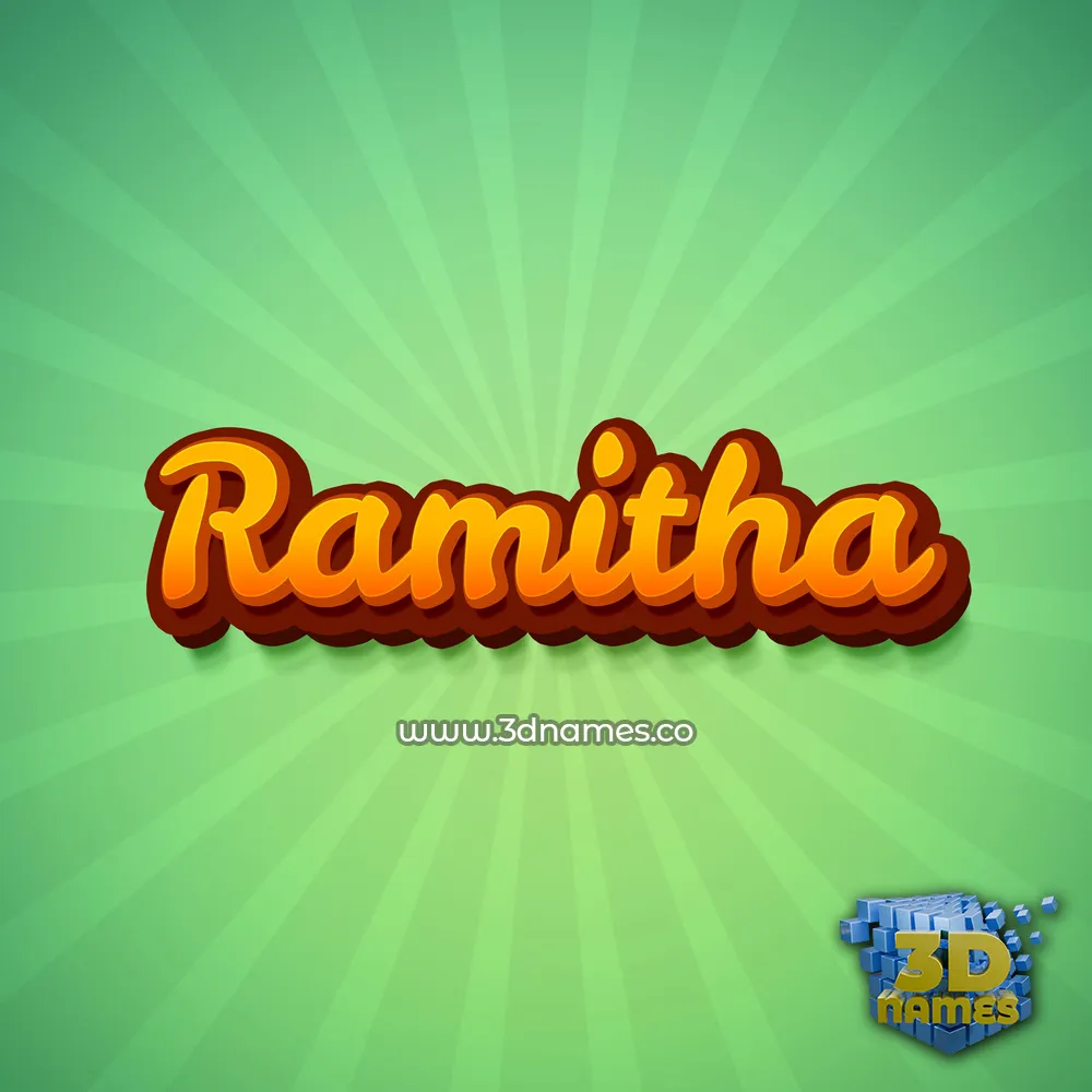 ramitha in Green Rays style - 3D name wallpaper