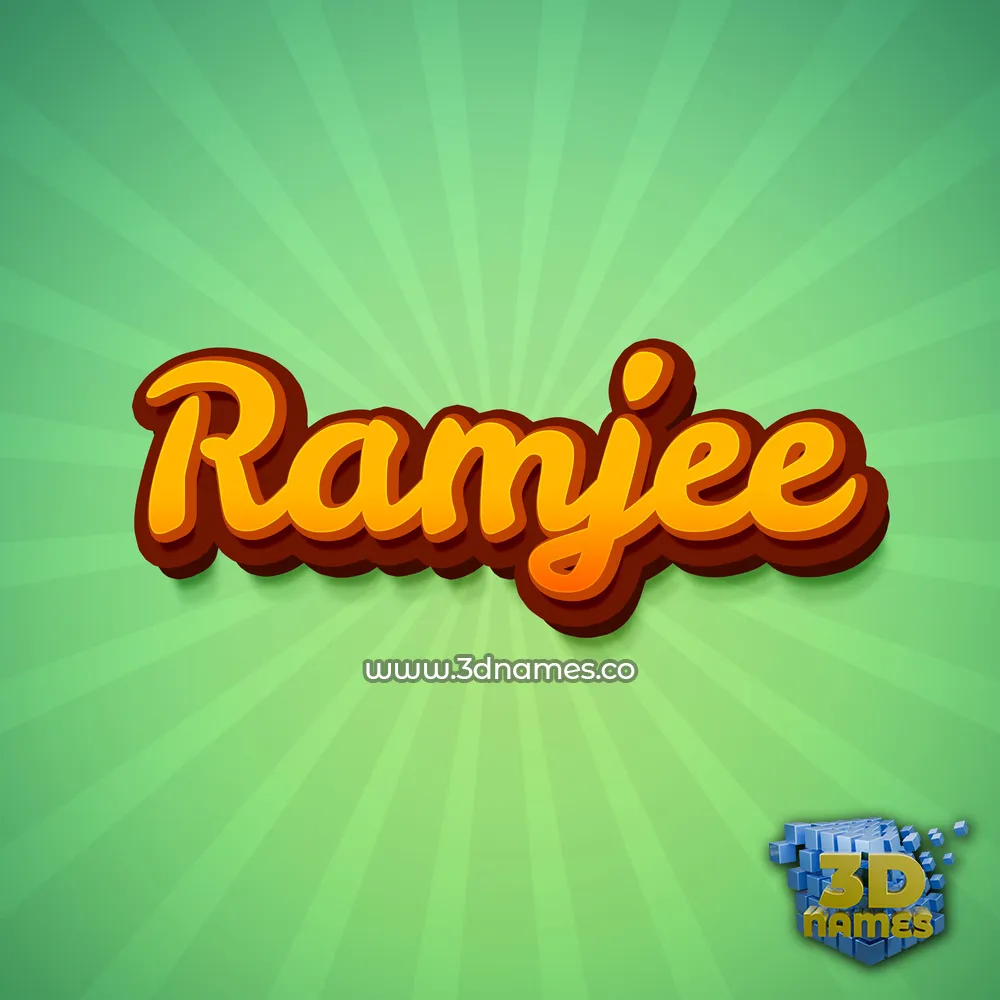 ramjee in Green Rays style - 3D name wallpaper