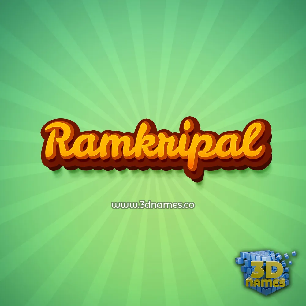 ramkripal in Green Rays style - 3D name wallpaper