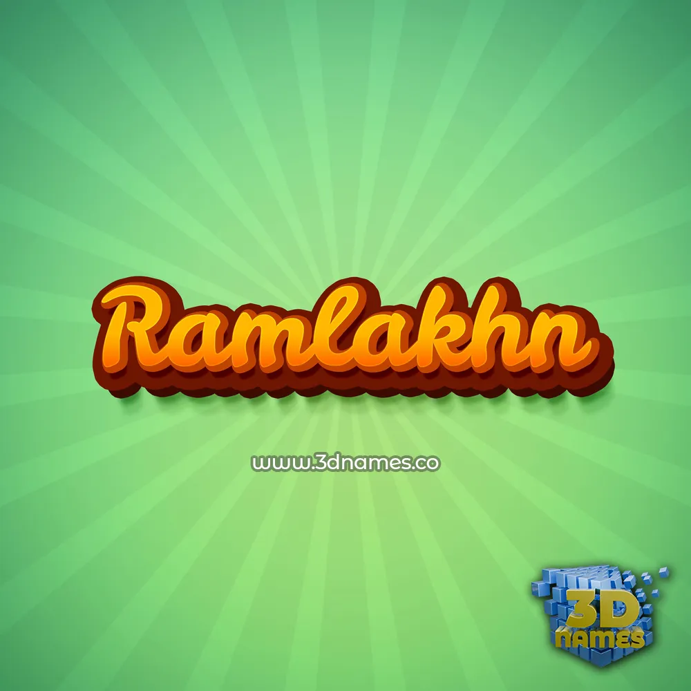ramlakhn in Green Rays style - 3D name wallpaper