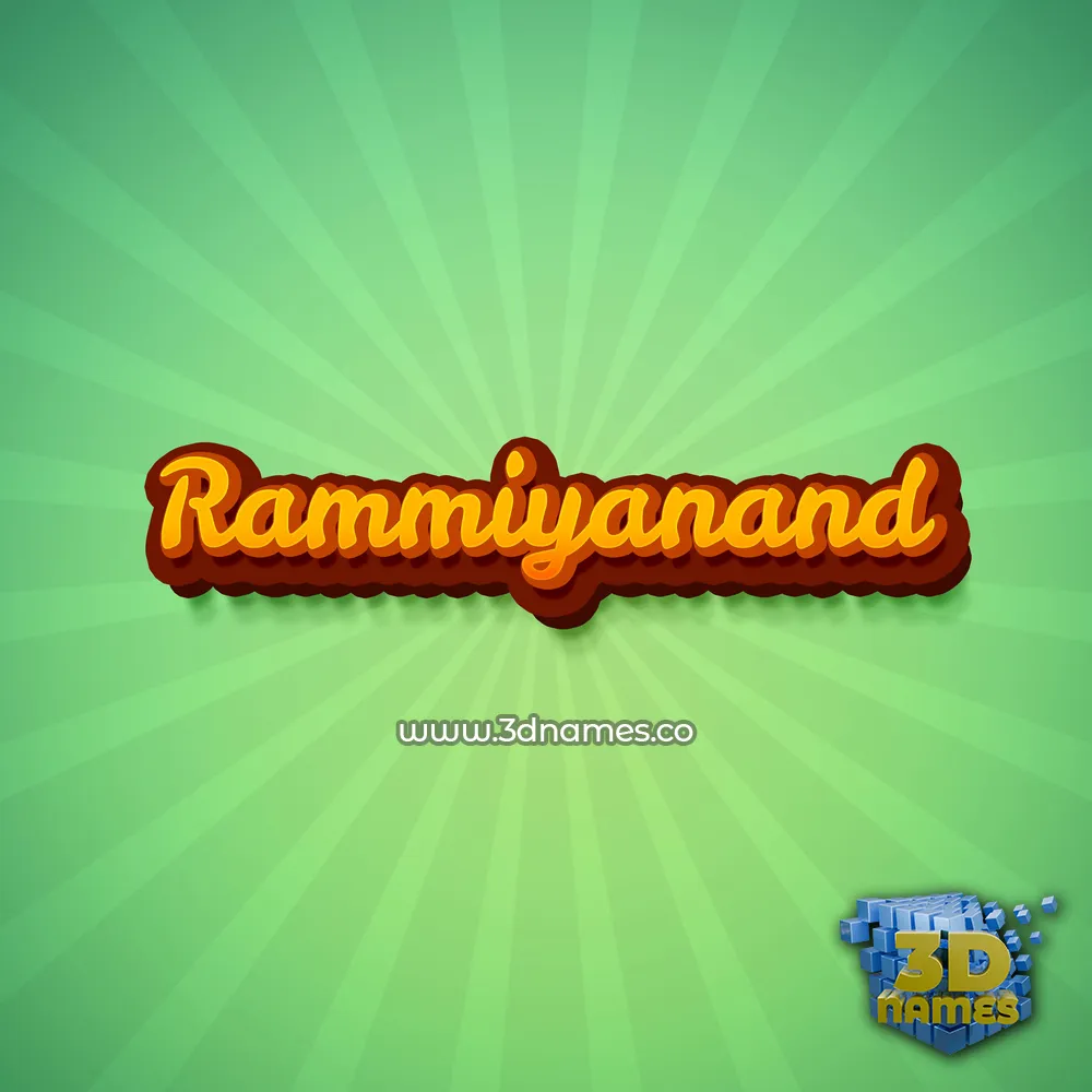 rammiyanand in Green Rays style - 3D name wallpaper