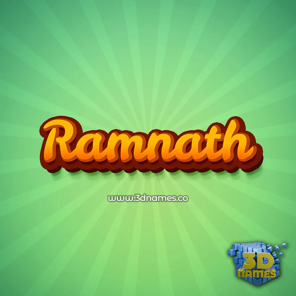 ramnath in Green Rays style - 3D name wallpaper