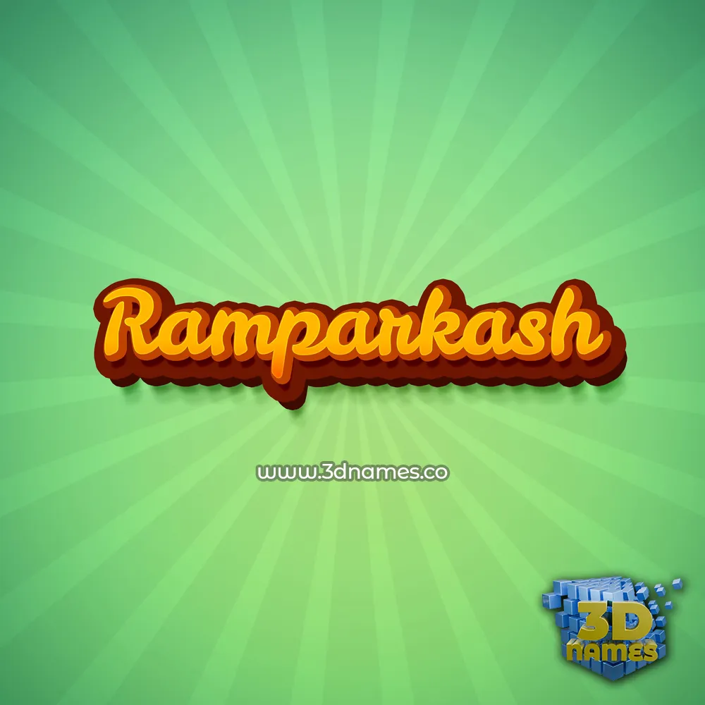 ramparkash in Green Rays style - 3D name wallpaper