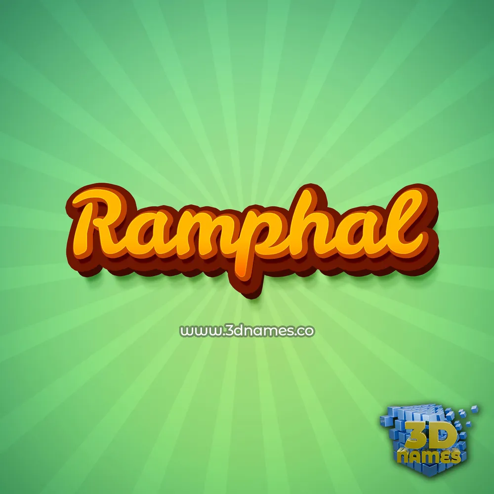 ramphal in Green Rays style - 3D name wallpaper