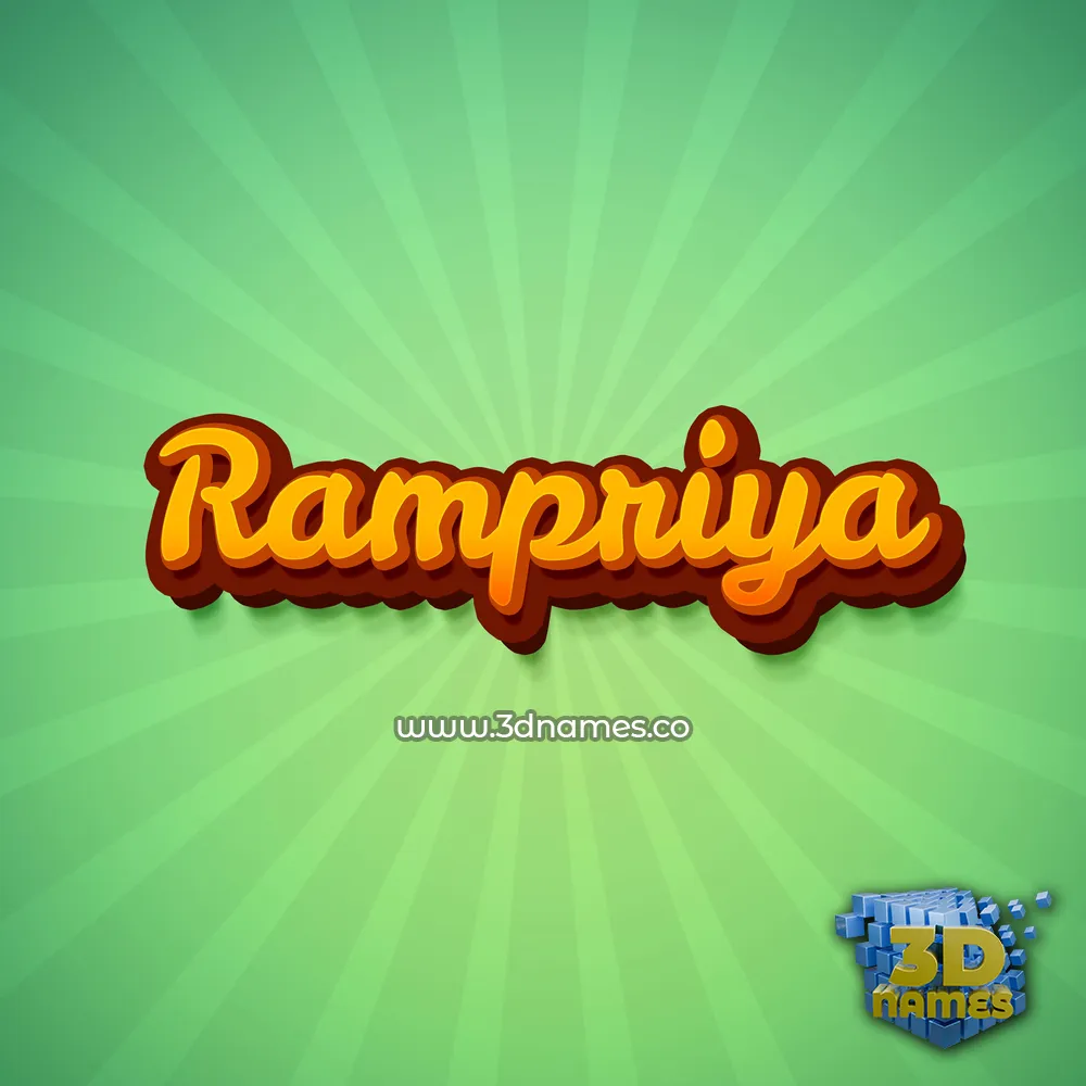 rampriya in Green Rays style - 3D name wallpaper