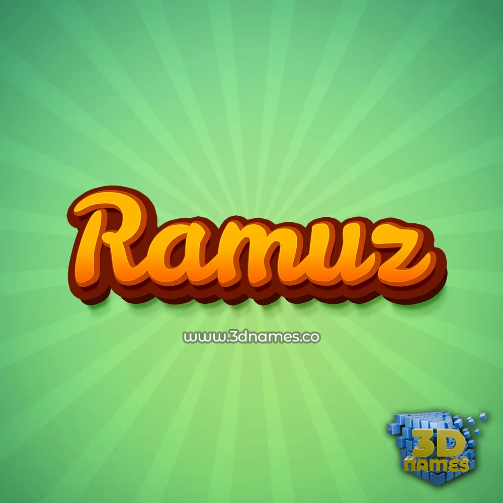ramuz in Green Rays style - 3D name wallpaper