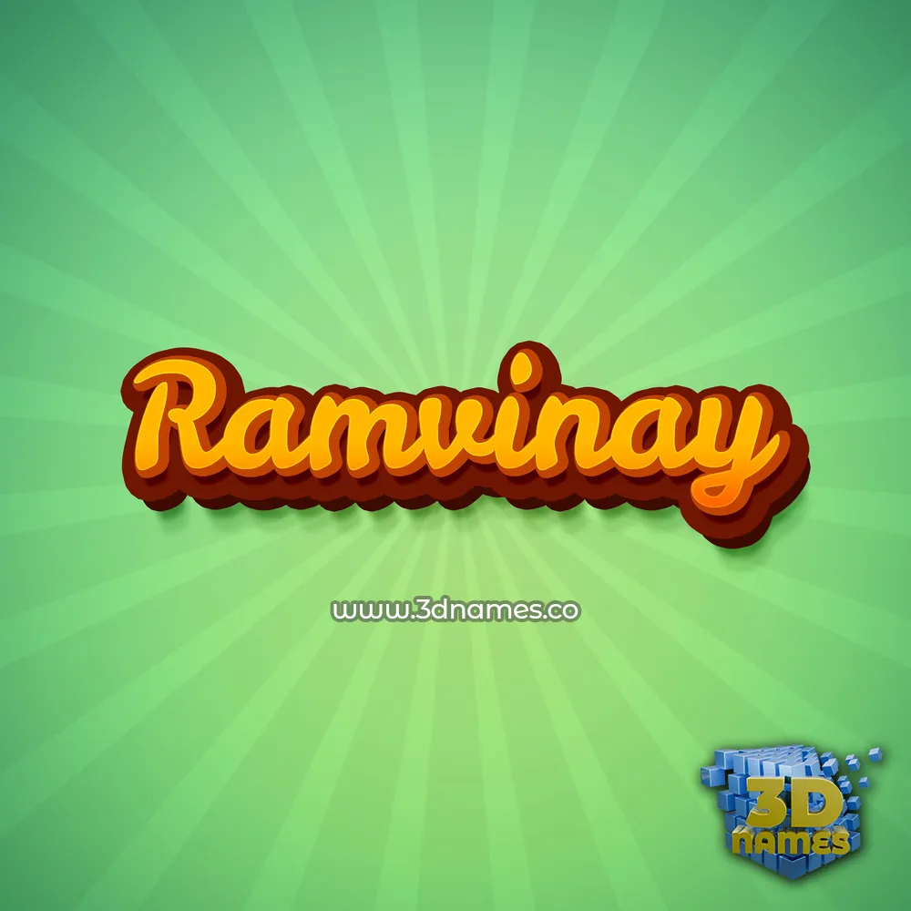 ramvinay in Green Rays style - 3D name wallpaper