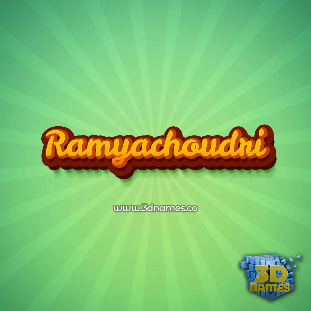 ramyachoudri in Green Rays style - 3D name wallpaper
