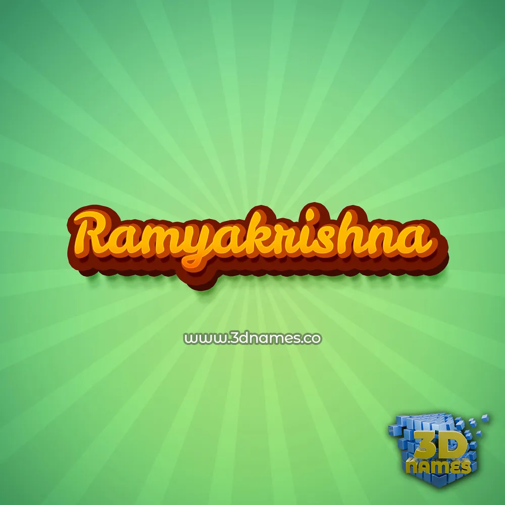ramyakrishna in Green Rays style - 3D name wallpaper