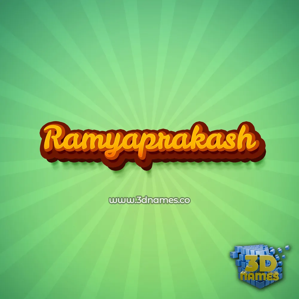 ramyaprakash in Green Rays style - 3D name wallpaper