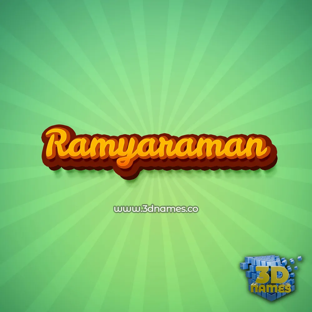 ramyaraman in Green Rays style - 3D name wallpaper