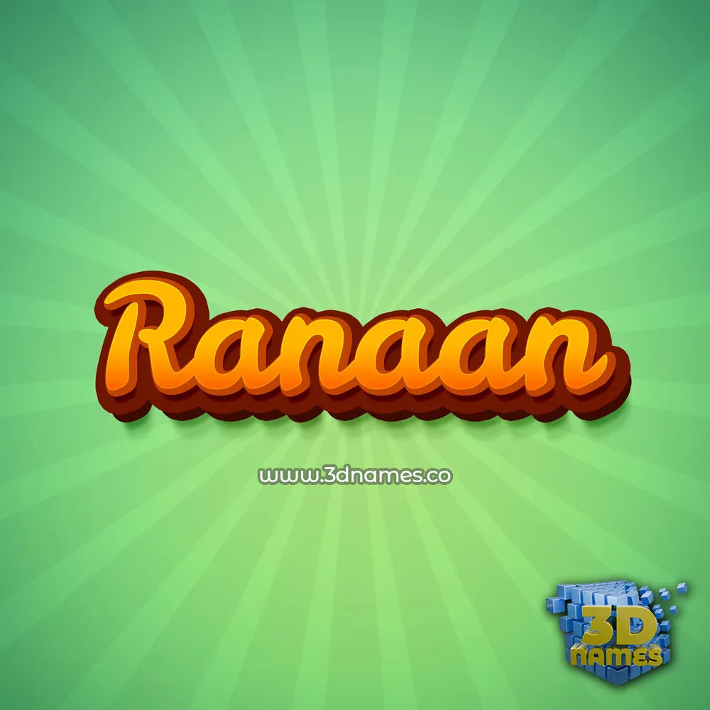 ranaan in Green Rays style - 3D name wallpaper