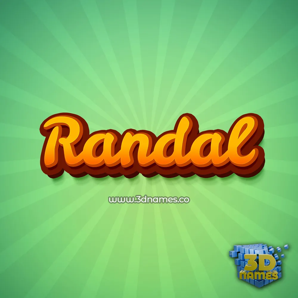 randal in Green Rays style - 3D name wallpaper