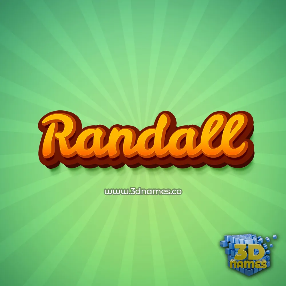 randall in Green Rays style - 3D name wallpaper