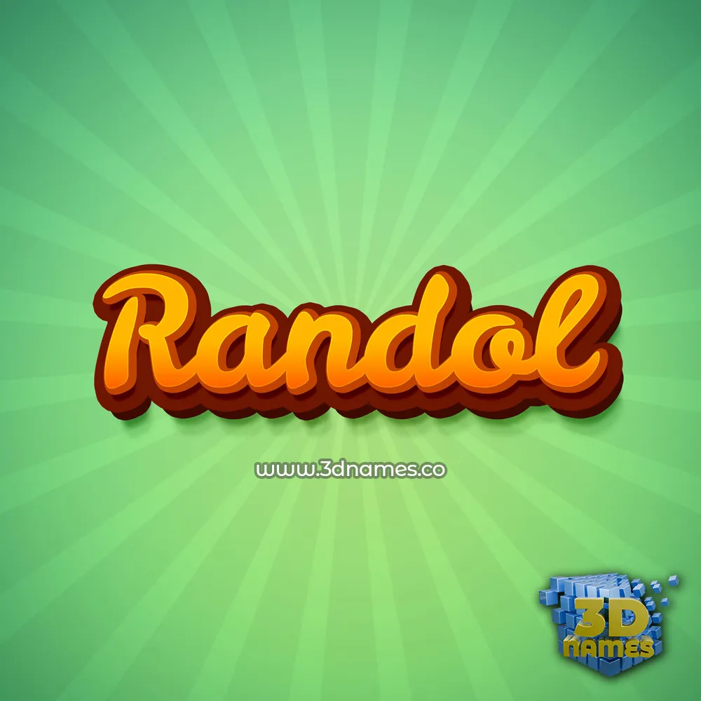 randol in Green Rays style - 3D name wallpaper
