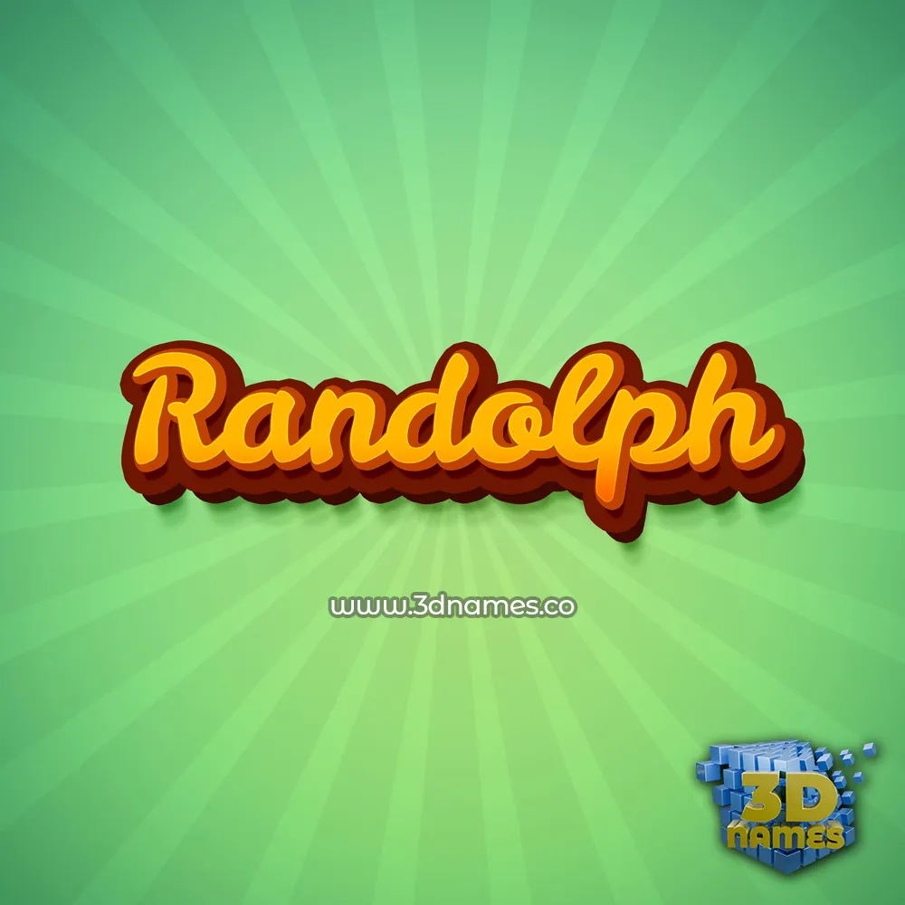 randolph in Green Rays style - 3D name wallpaper