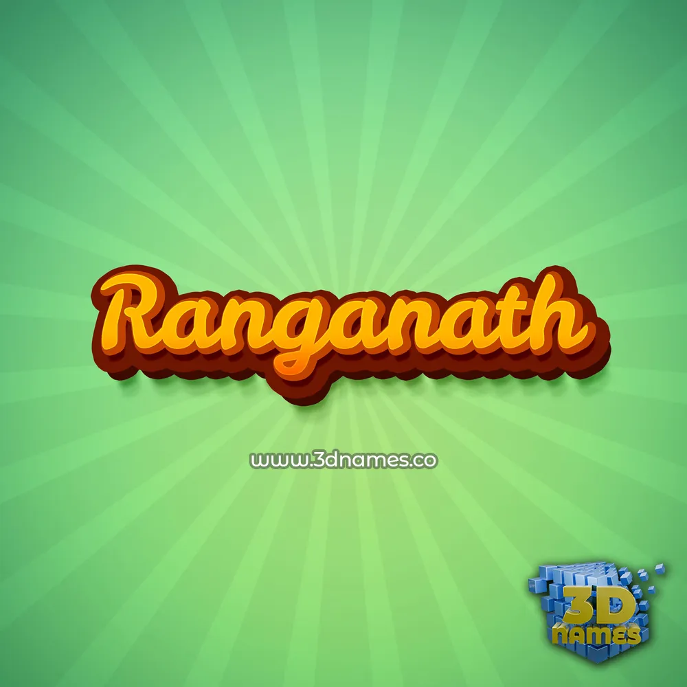 ranganath in Green Rays style - 3D name wallpaper