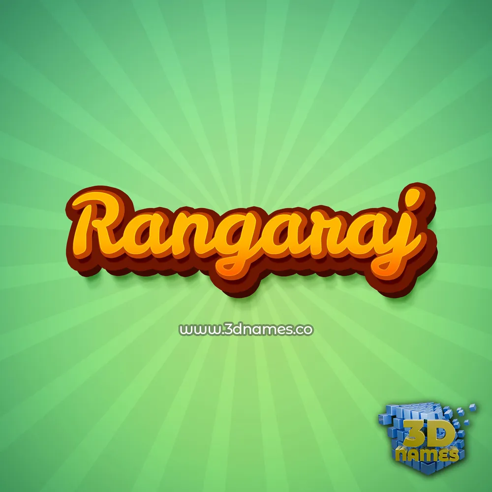 rangaraj in Green Rays style - 3D name wallpaper