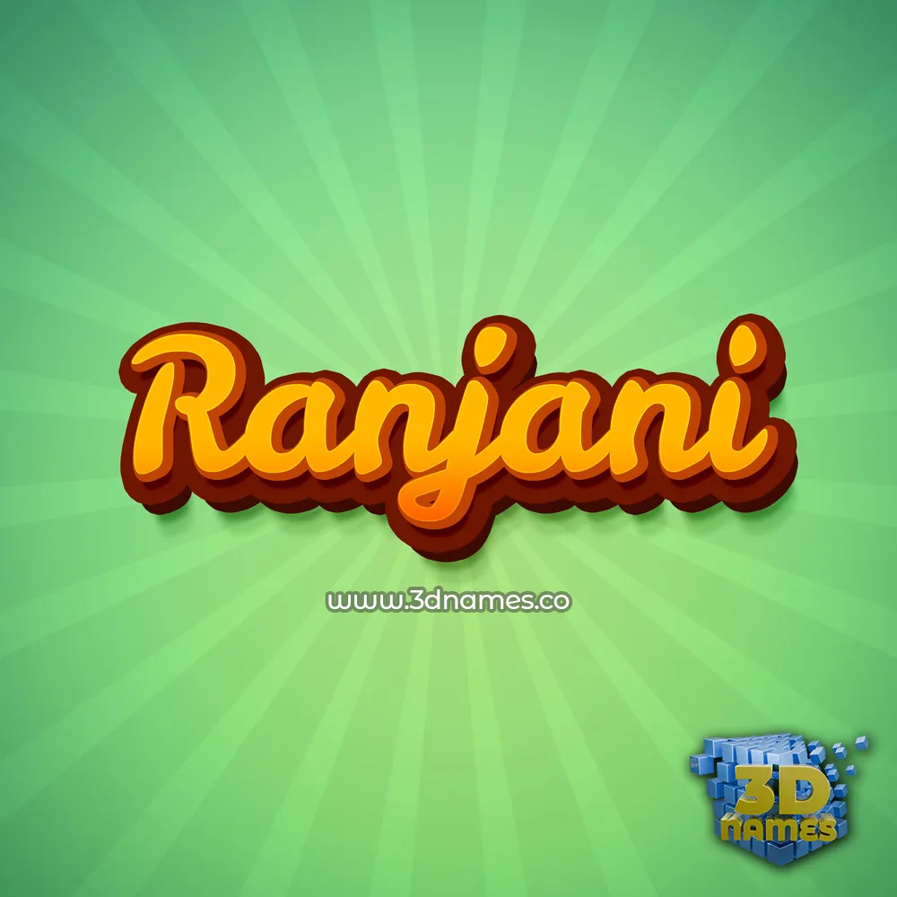 ranjani in Green Rays style - 3D name wallpaper