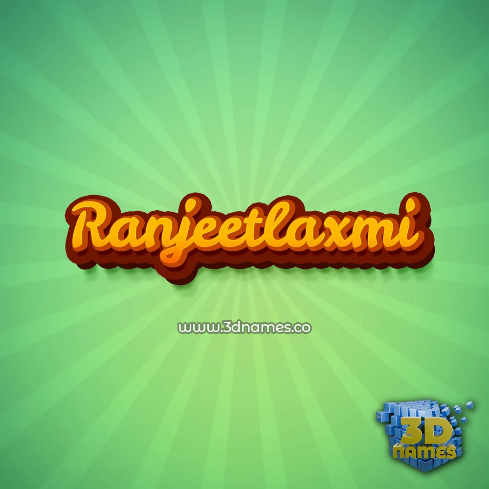 ranjeetlaxmi in Green Rays style - 3D name wallpaper