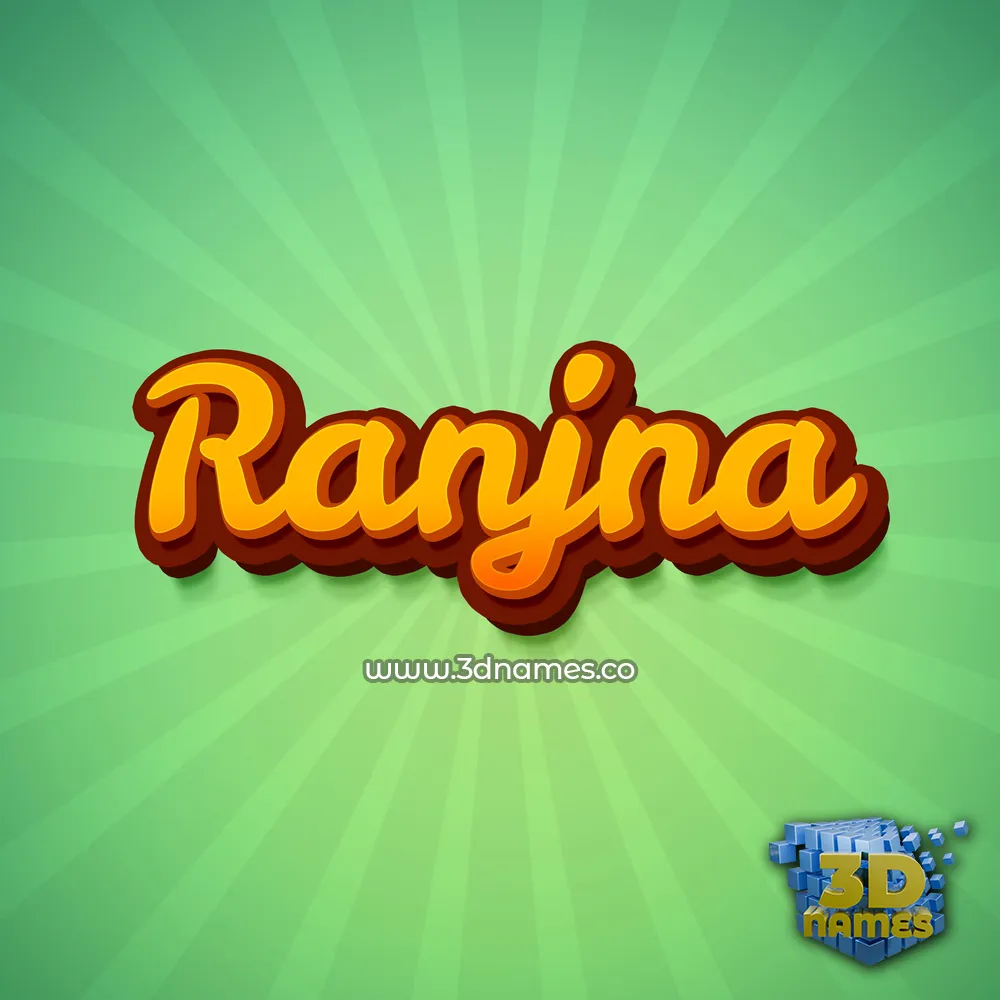 ranjna in Green Rays style - 3D name wallpaper
