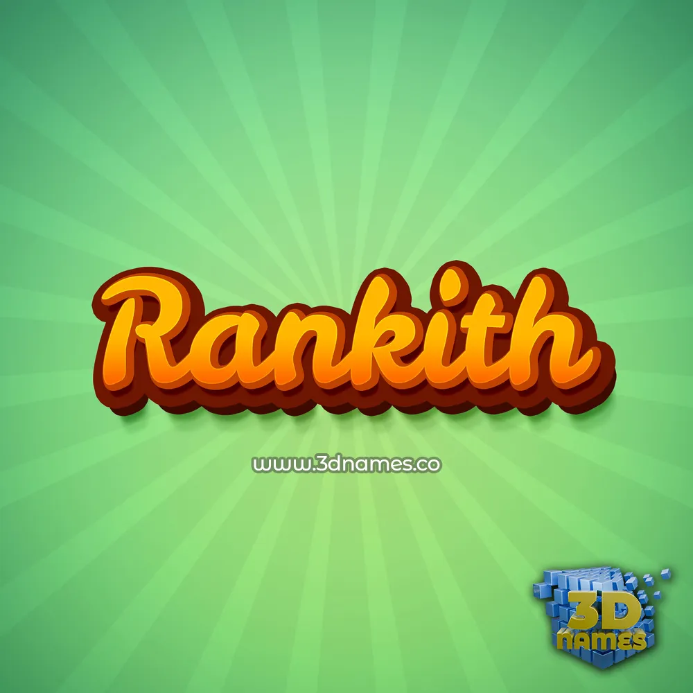 rankith in Green Rays style - 3D name wallpaper