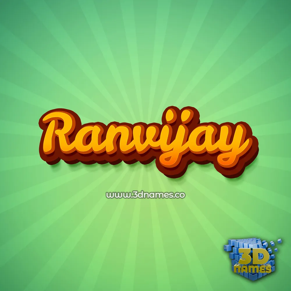 ranvijay in Green Rays style - 3D name wallpaper