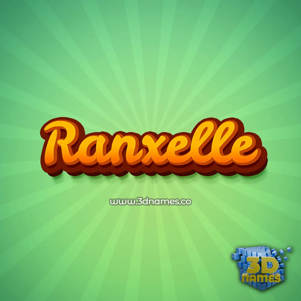 ranxelle in Green Rays style - 3D name wallpaper