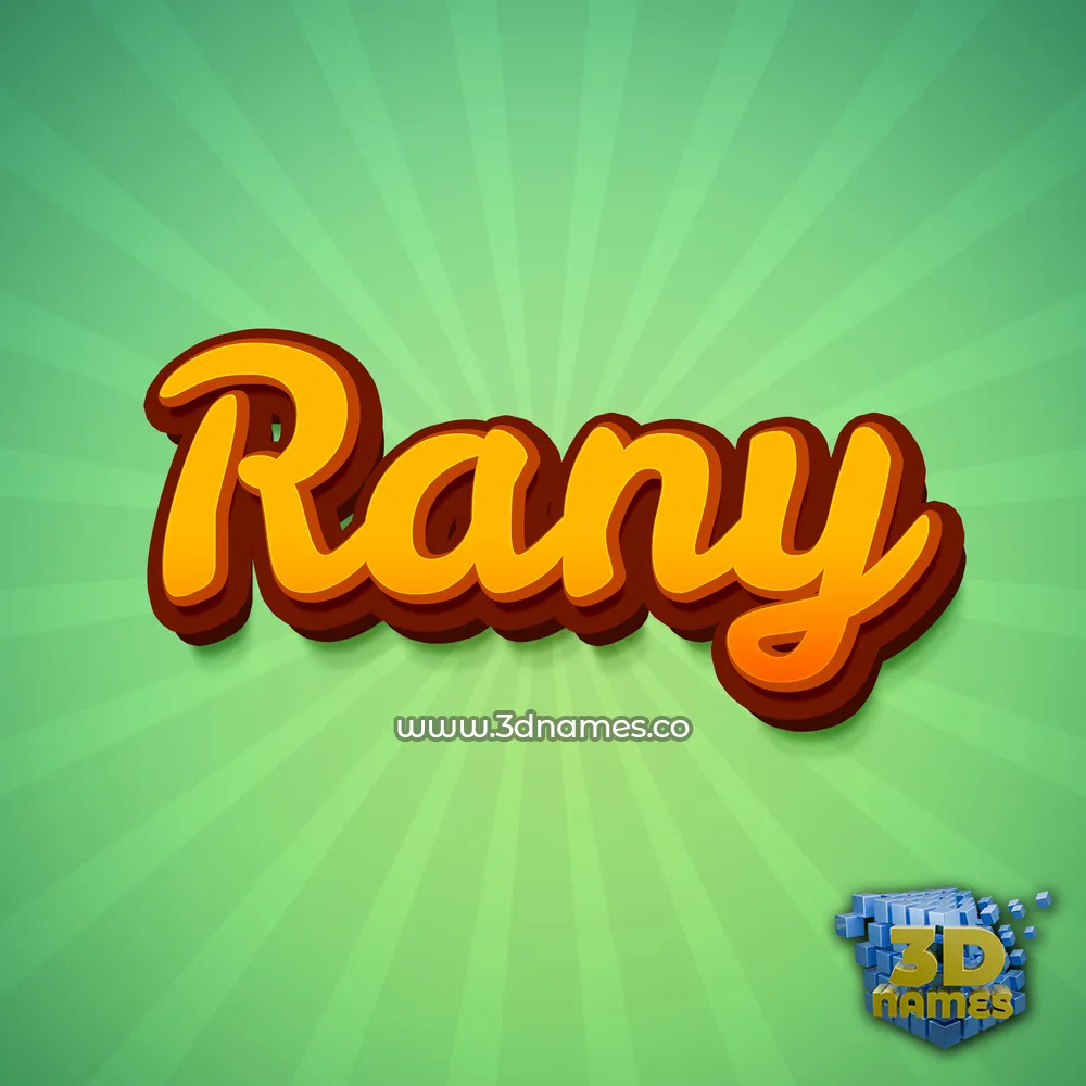 rany in Green Rays style - 3D name wallpaper