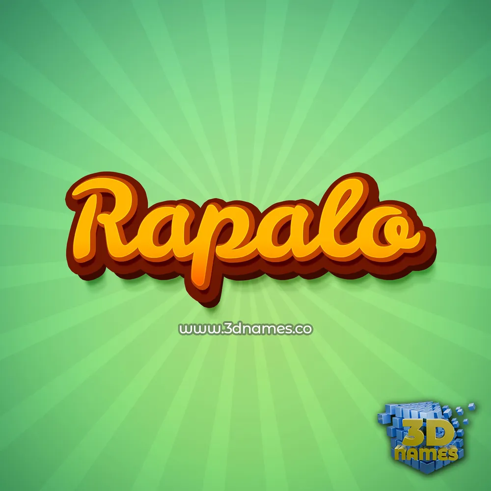 rapalo in Green Rays style - 3D name wallpaper