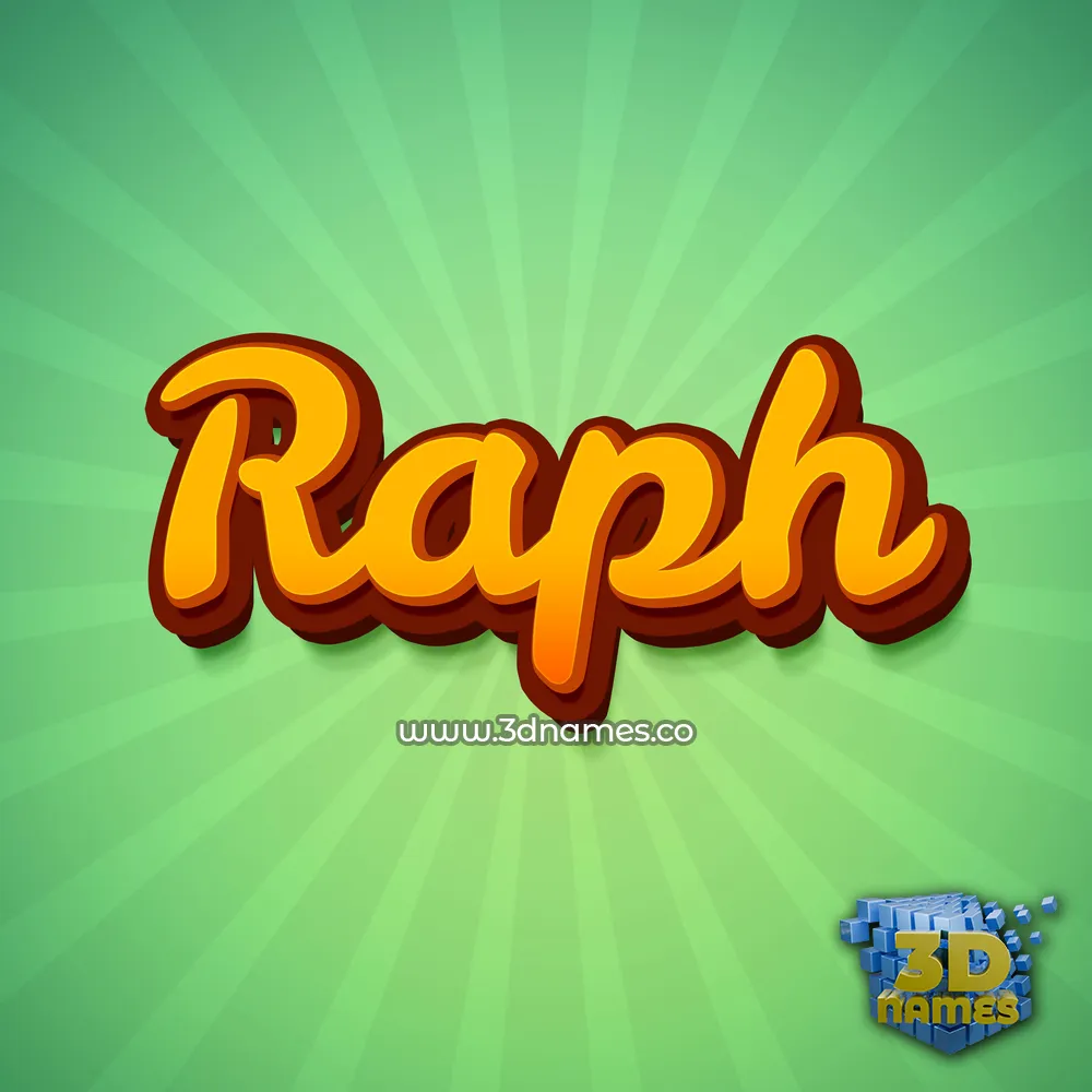 raph in Green Rays style - 3D name wallpaper