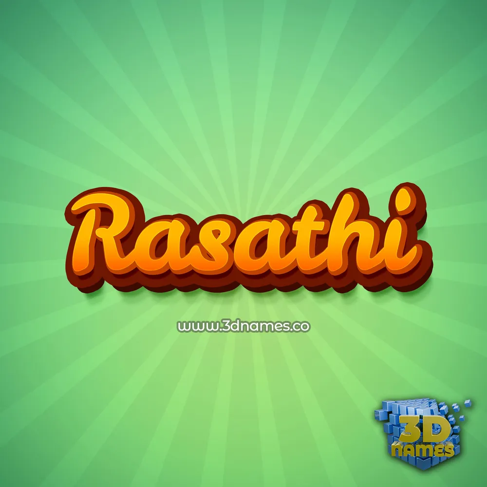 rasathi in Green Rays style - 3D name wallpaper