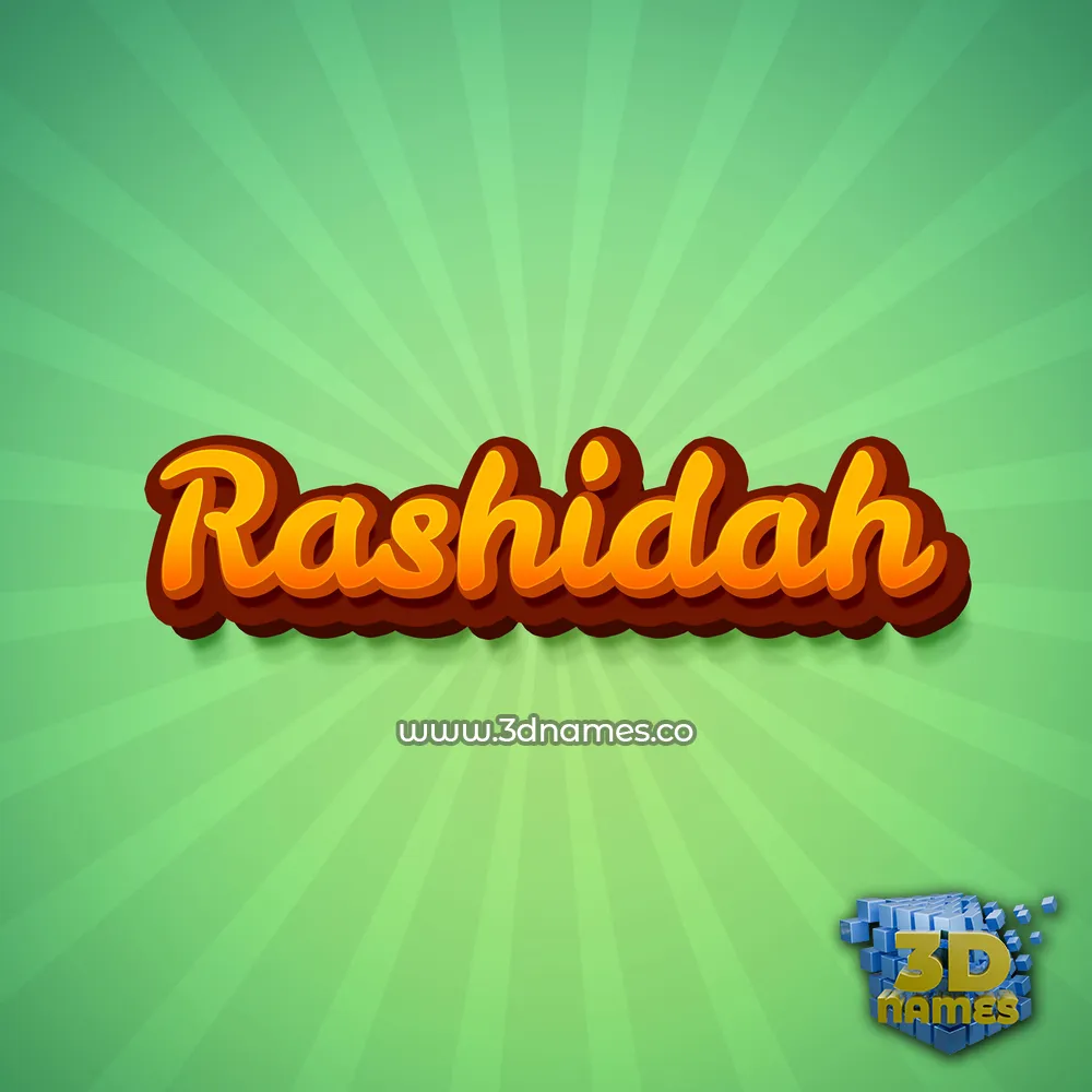 rashidah in Green Rays style - 3D name wallpaper