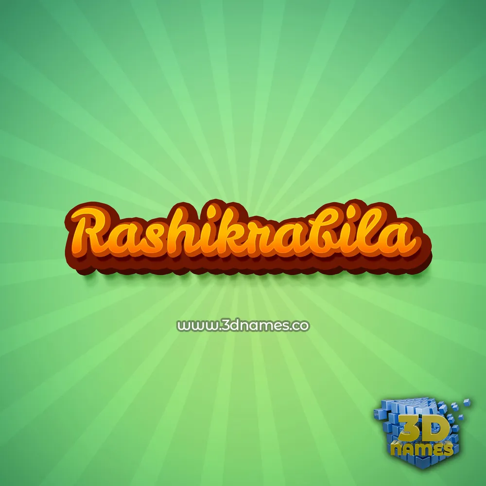 rashikrabila in Green Rays style - 3D name wallpaper
