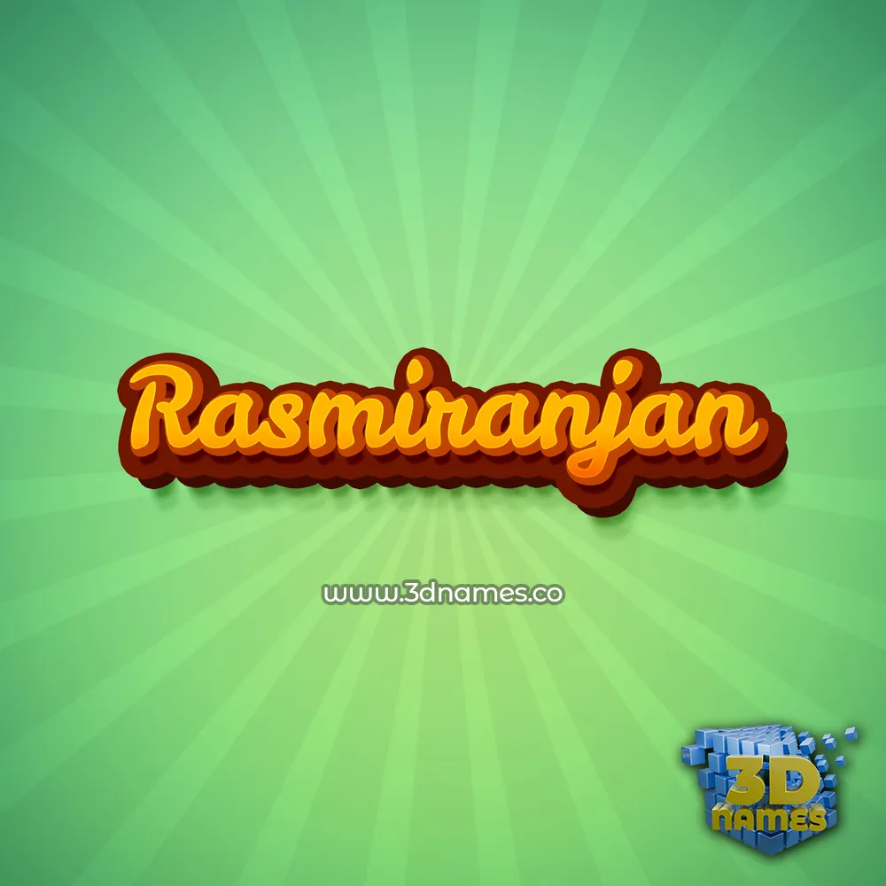 rasmiranjan in Green Rays style - 3D name wallpaper